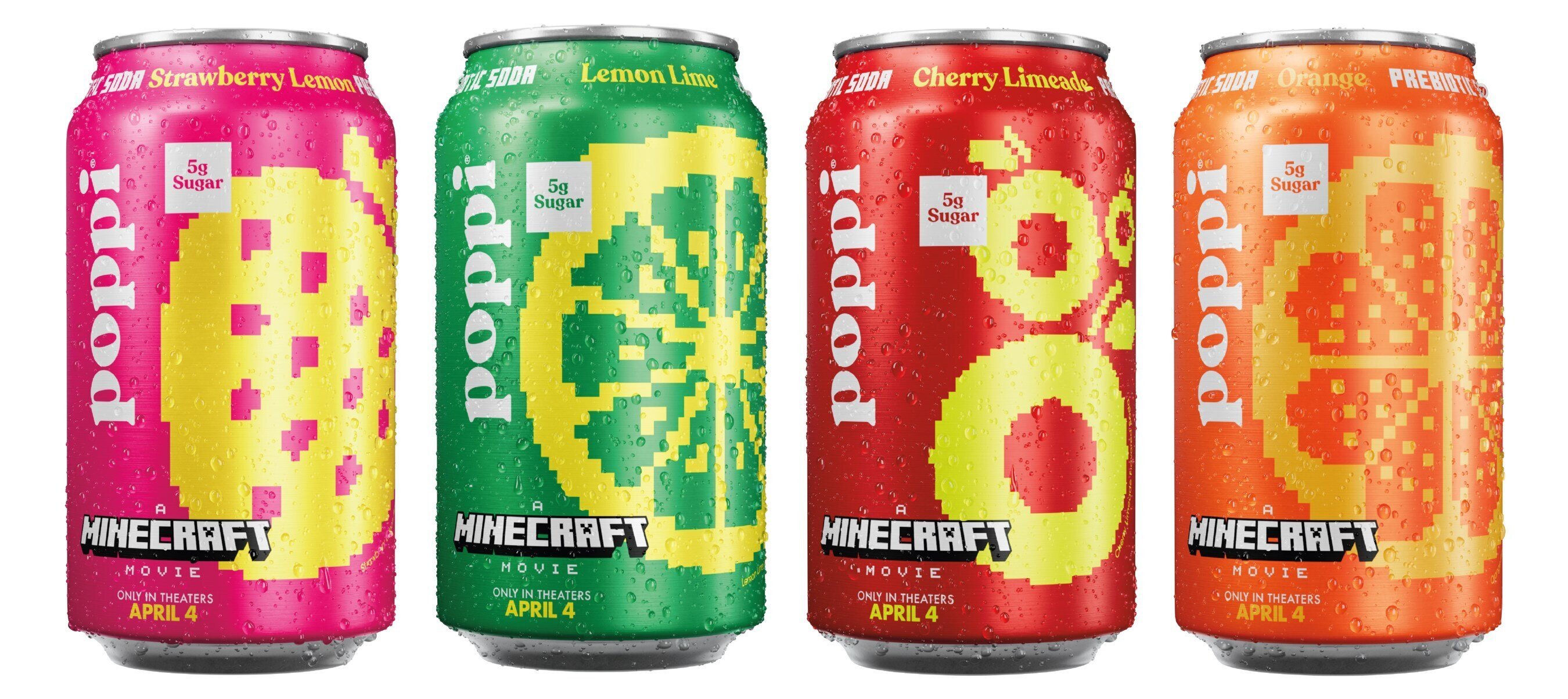 Poppi X Minecraft Cans
